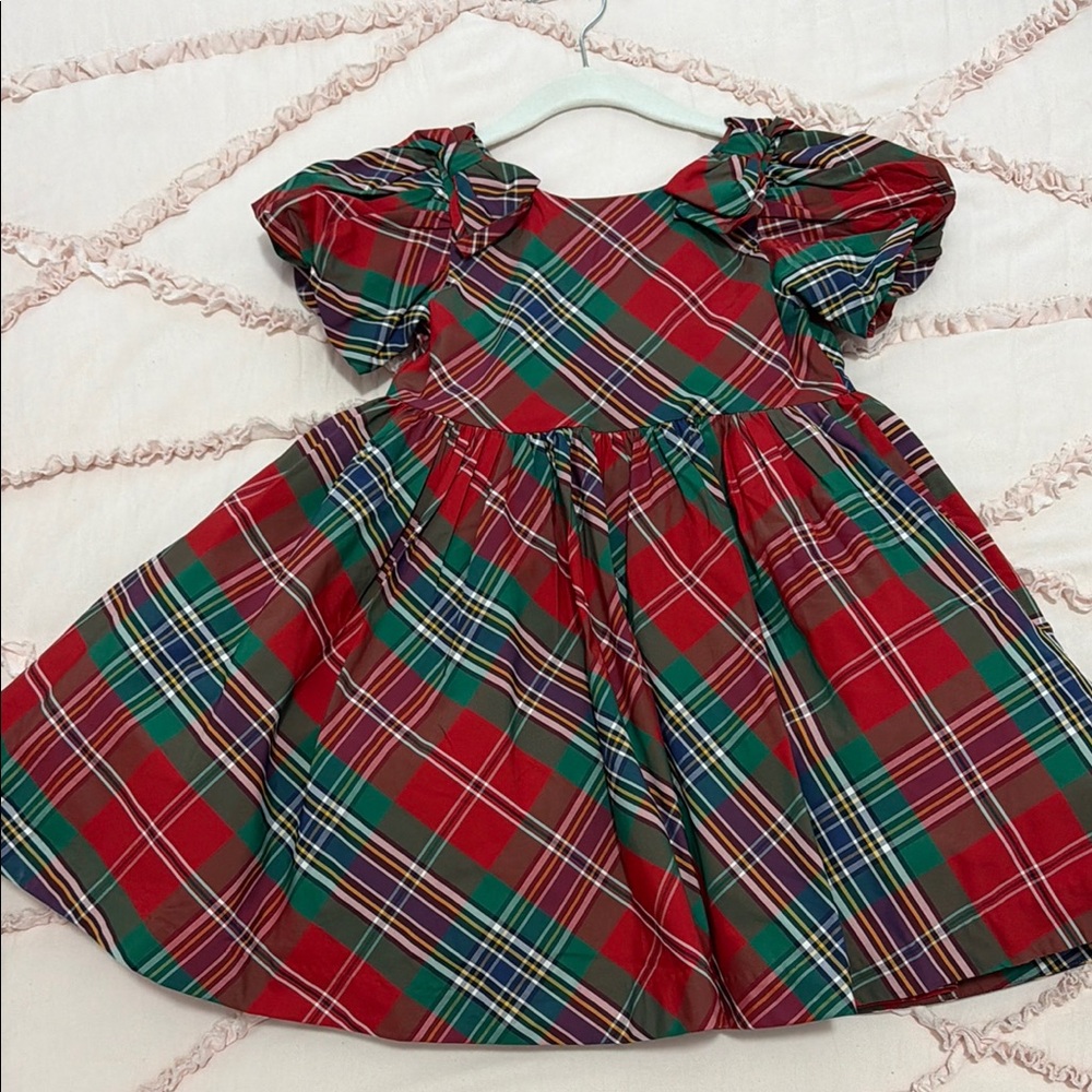 Janie and Jack Red and Green Plaid Holiday Dress